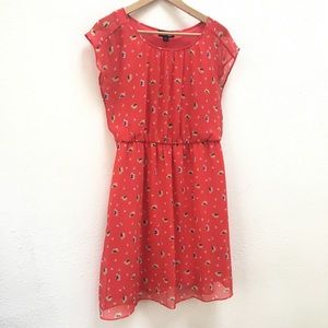 Red Floral Dress by AB Studio size 12 Petite